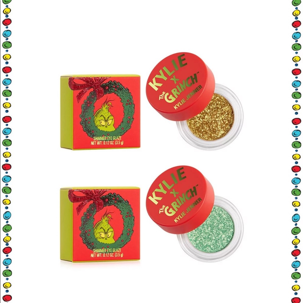 Kylie x The Grinch shimmer eye gaze duo